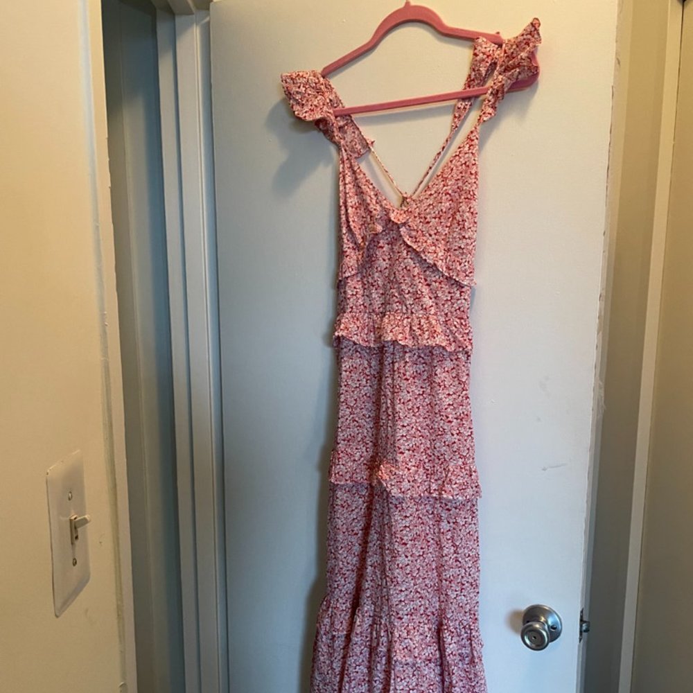 Petal and Pup Pink Aspa Floral Maxi Dress Size 4